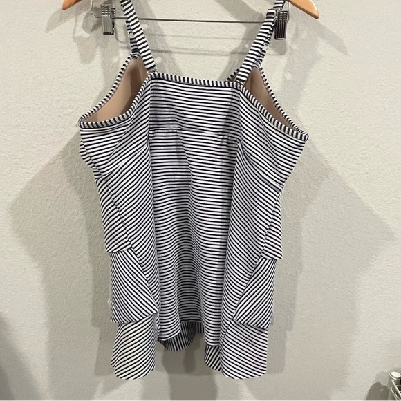 Cacique Chico’s blue and white stripe swimsuit new without tags size 20 - Picture 12 of 15